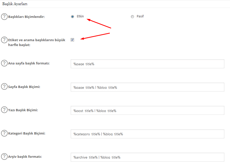all in one seo başlık ayarları nasıl yapılır