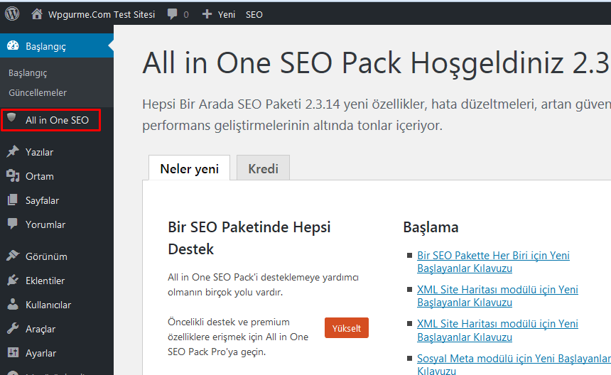 all in one seo kurulum