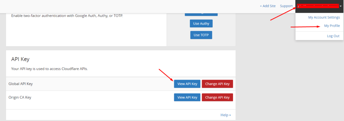 Cloudflare api key &ouml;ğrenme