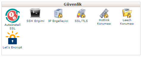 cpanel güvenlik tablosu