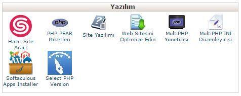 cpanel php sürümü secimi
