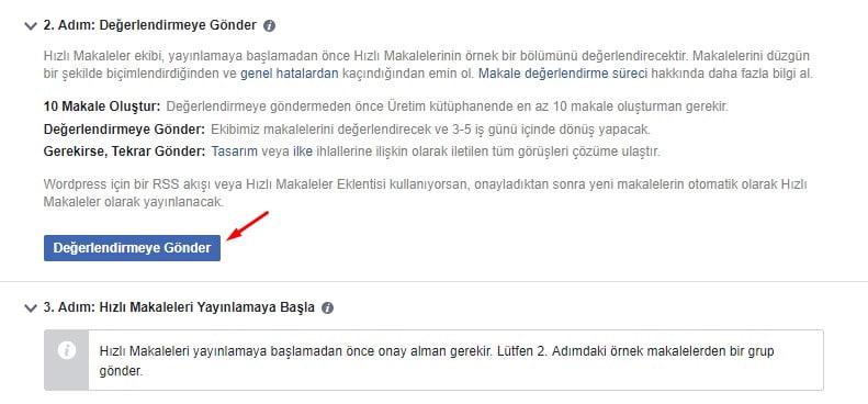 facebook hızlı makaleler test