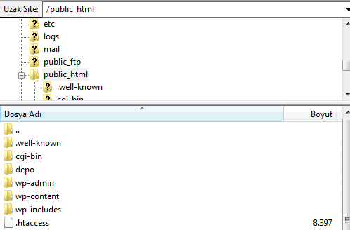 ftp htaccess dosyasi