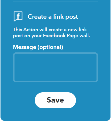 ifttt facebook post