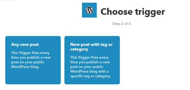 ifttt wordpress tetikleyici