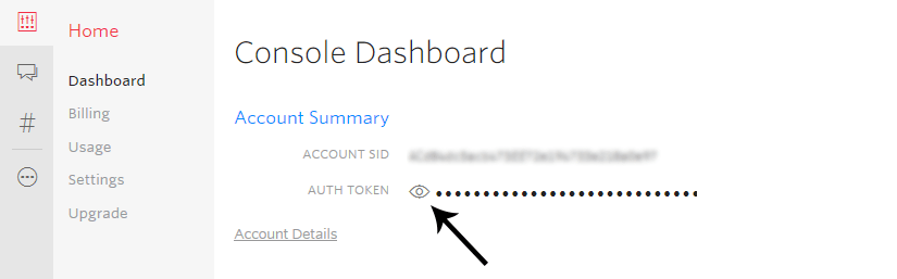 twilio hesap bilgileri
