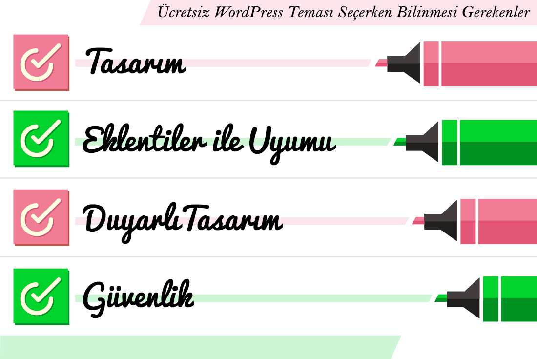 ücretsiz wordpress teması seçimi