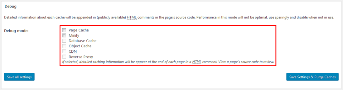 w3 total cache debug