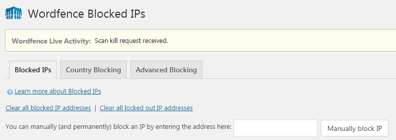 wordfence ip engelleme