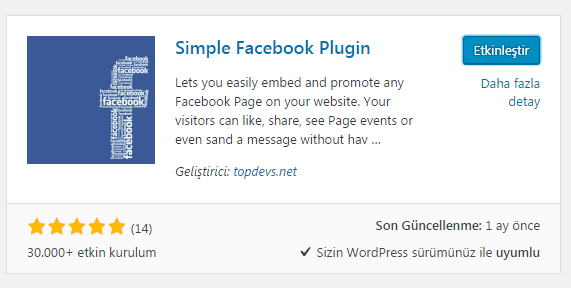 wordpress eklenti etkinleştirme