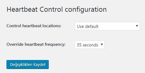 wordpress heartbeat api ayarları
