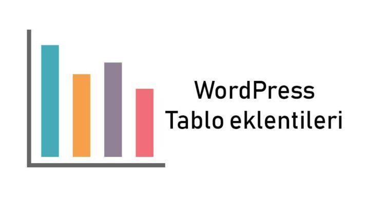WordPress tablo oluşturma eklentileri