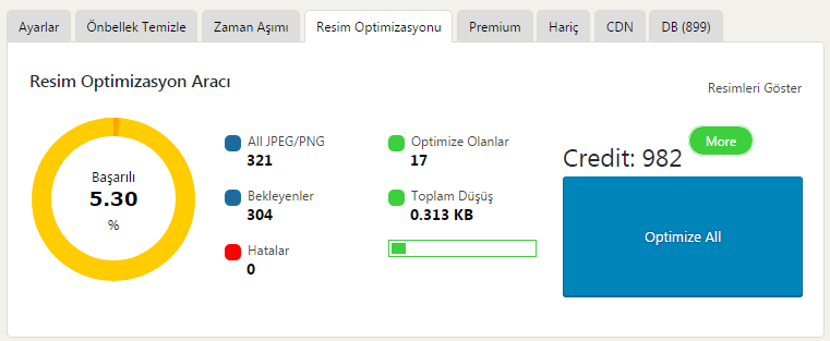 wp fastest cache resim sikistirma islemi