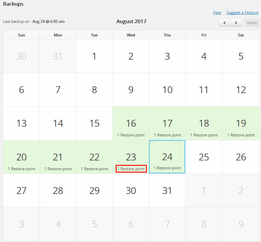 wp time capsule yedek listesi