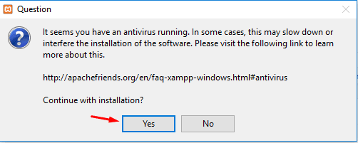 Xampp antivirüs uyarısı