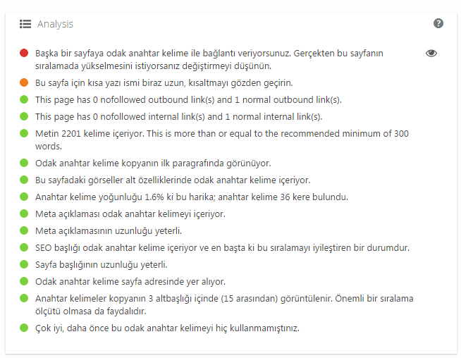 yoast seo analiz