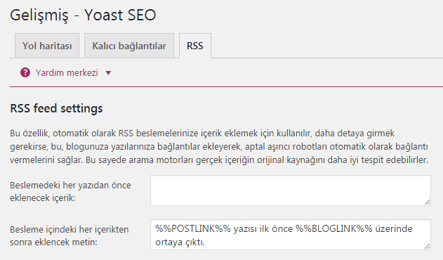 yoast seo gelismis rss