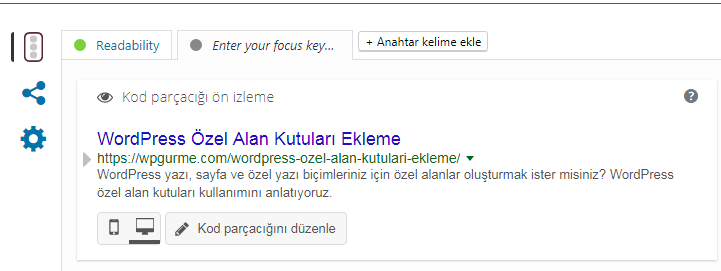 yoast seo özel alan