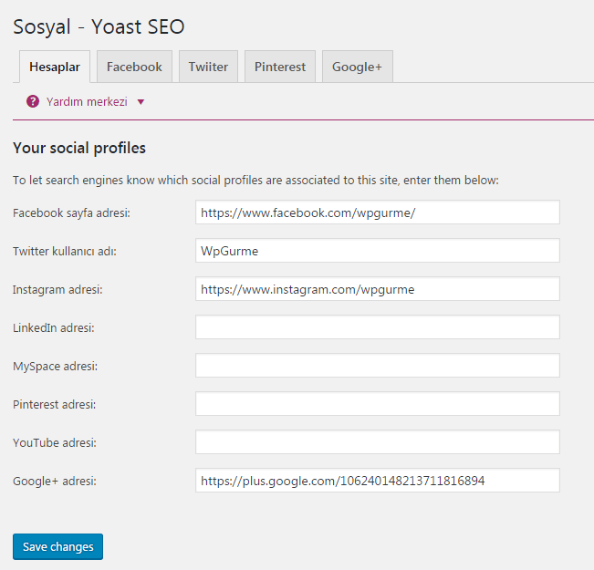 yoast seo sosyal hesaplar